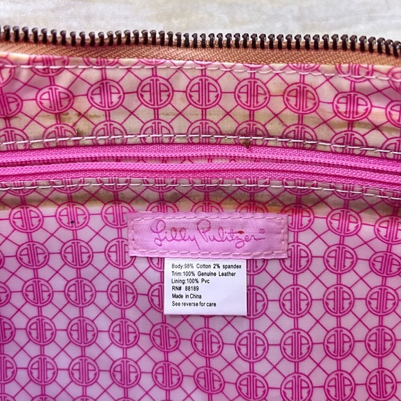 Lilly Pulitzer Pink Chevron Print Handbag - Picture 8 of 10